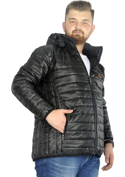 Büyük Beden Mont Kapitone Kapşonlu 22602 Siyah fiyatları