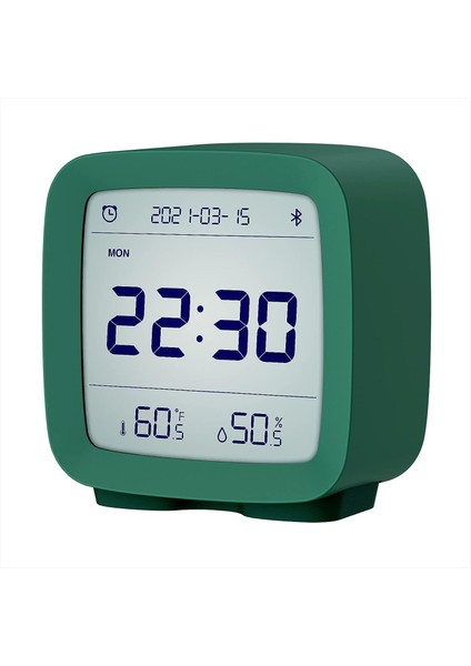 Qingping Akıllı Bluetooth Dijital Çalar Saat, Çoklu Alarmlı, Pille Çalışan Küçük Çalar Saat, Yatak Odası Için Sıcaklık ve Nem Göstergeli, Uygulama Yoluyla Kolay Ayarlar (Yeşil) (Yurt Dışından)