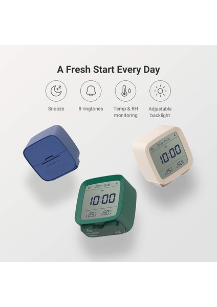 Qingping Akıllı Bluetooth Dijital Çalar Saat, Çoklu Alarmlı, Pille Çalışan Küçük Çalar Saat, Yatak Odası Için Sıcaklık ve Nem Göstergeli, Uygulama Yoluyla Kolay Ayarlar (Yeşil) (Yurt Dışından) fiyatları