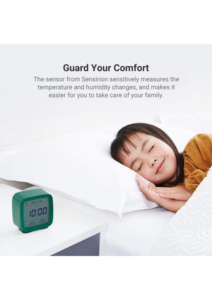 Qingping Akıllı Bluetooth Dijital Çalar Saat, Çoklu Alarmlı, Pille Çalışan Küçük Çalar Saat, Yatak Odası Için Sıcaklık ve Nem Göstergeli, Uygulama Yoluyla Kolay Ayarlar (Yeşil) (Yurt Dışından) fırsatları