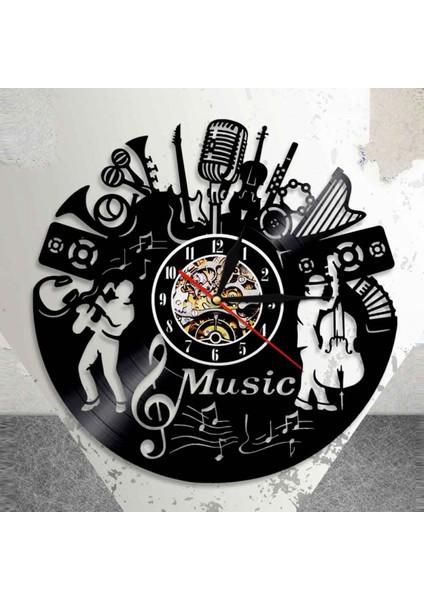 Müzik Vinil Plak Duvar Saati - Müzik Aletleri Vinil Duvar Saati - Vinil Saat - Oturma Odası Duvar Dekoru - Müzik Aşığı Için Benzersiz Hediyeler (Yurt Dışından) fırsatları