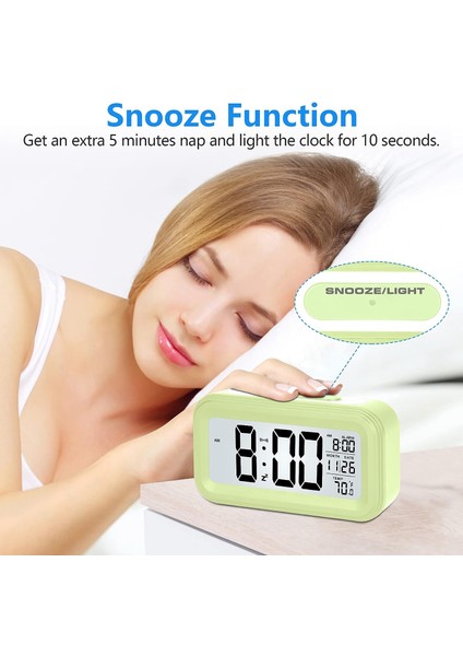 Erkek Çocuklar Için Dijital Çalar Saatler, USB Şarj Cihazıyla Yatak Odaları Için Yükseltilmiş 5,5 "elektronik LCD Saatler, Akıllı Gece Lambası, 12/24 Saat, Iç Mekan Sıcaklığı, Yata (Yurt Dışından) fırsatları