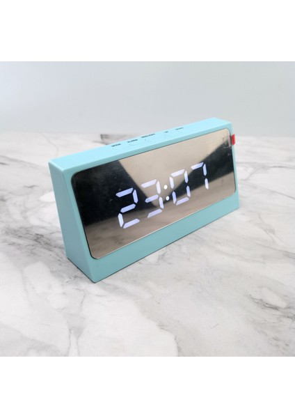 5.8 Inç Basit ve Şık LED Çalar Saat Iskandinav Tarzı Saat Öğrenci Başucu Saati Yeni Elektronik Saat (Mavi) (Yurt Dışından)