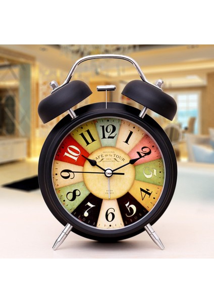 4 Inç Yatak Odası Çalar Saat, Metal Çalar Saat, Öğrenci Ev Dekorasyonu Masaüstü Saati (Yurt Dışından)