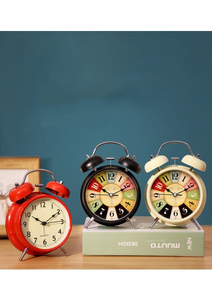4 Inç Yatak Odası Çalar Saat, Metal Çalar Saat, Öğrenci Ev Dekorasyonu Masaüstü Saati (Yurt Dışından) fiyatları