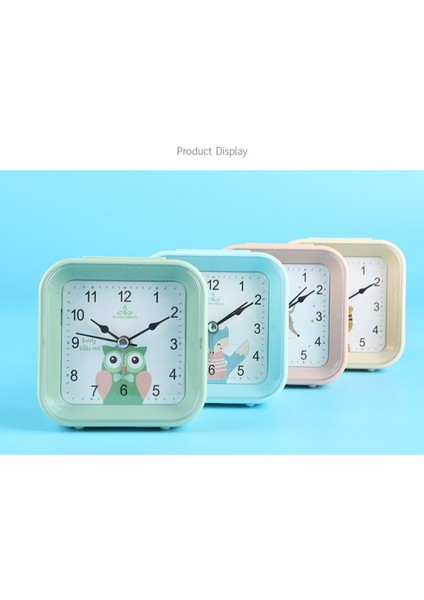 3.78 Inç Basit Stil Sessiz Gece Lambası ile Öğrenci Çocuk Yetişkin Sevimli Saat Yatak Odası Başucu Küçük Çalar Saat (Pembe) (Yurt Dışından) fırsatları