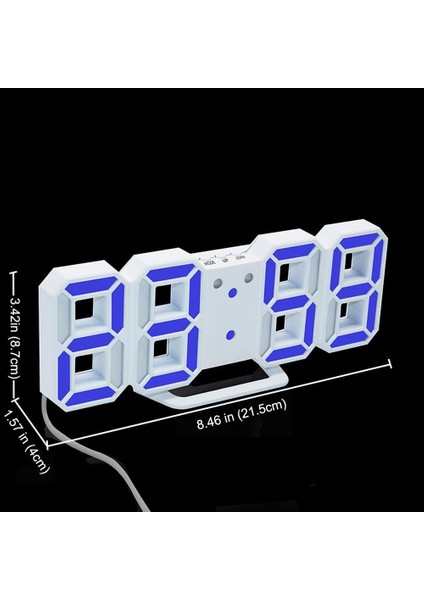 Elektronik LED Dijital Çalar Saatler [yükseltme Sürümü], Saat LED Parlaklığını Geceleri Otomatik Olarak Ayarlayabilir (Beyaz / Mavi) (Yurt Dışından) fiyatları
