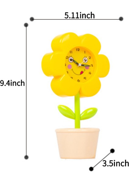 Yatak Odası Çalar Saat, Çiçek Çalar Saat, Öğrenci Ev Dekorasyonu Masaüstü Saati (Yurt Dışından)