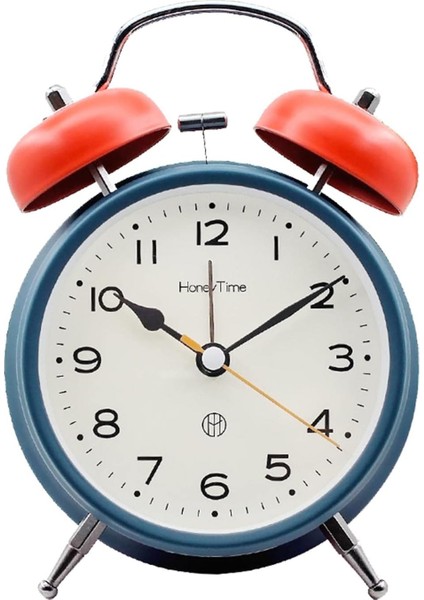 Ikiz Zil Çalar Saat, Retro Ikiz Zil Süper Yüksek Çalar Saat, Pille Çalışan, Ağır Uyuyanlar Için Süper Yüksek Sesli Alarm Saati, Arkadan Aydınlatmalı Başucu ile Pille Çalışan (Koyu (Yurt Dışından)