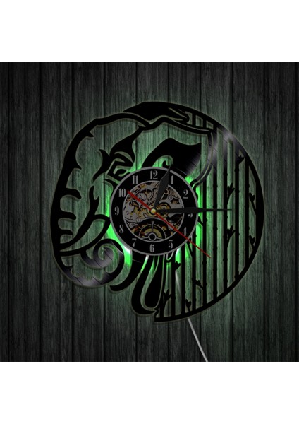 Müzik Vinil Plak Duvar Saati - Fil Hortumu LED Işık Duvar Saati - Vinil Saat - Oturma Odası Duvar Dekoru - Müzik Aşığı Için Benzersiz Hediyeler (Yurt Dışından) fırsatları