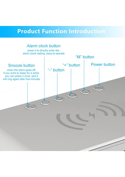 LED Dijital ?alar Saat Alarm ?arj Cihaz? Büyük Ekran USB ?arj Cihaz? Ayna Hacmi Erteleme Yatak Odas?, Oturma Odas? Gümü? (Yurt Dışından) fiyatları