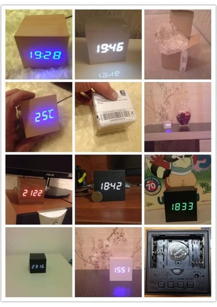 LED Masa Saat? (Kasa Reng? - S?yah I?ık Reng? - Beyaz LED I?ık) (Yurt Dışından) fiyatları