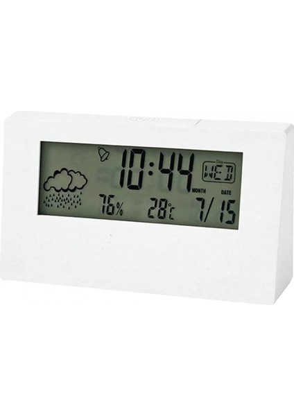 Iç Mekan Dijital Saati, Termometre, Işıklı Lcd'li Alarm Saati, Haftanın Okunması Kolay Günü, Takvim Hatırlatıcısı, Evde Hava Durumu Izleme (Yurt Dışından)