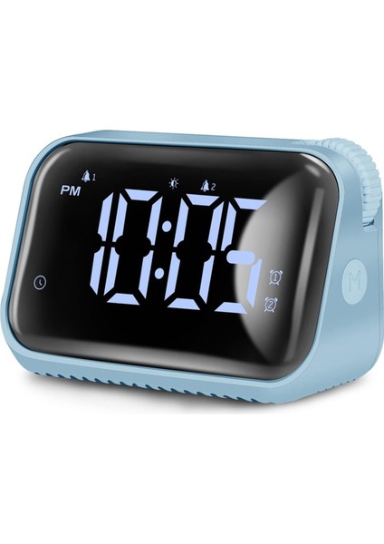 Mini Dijital Çalar Saat, Arkadan Aydınlatmalı Ayna Cam Malzemeli Başucu Saati, Erteleme ve Hafta Sonu Modlu Çift Alarm, Yatak Odası / Ofis Için Gece Işığı ile Kullanımı Kolay Akıll (Yurt Dışından)