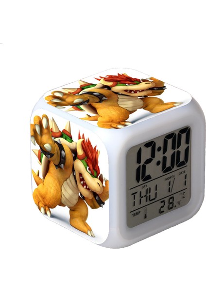 R-Timer Super Mario Bros 7 Renk Değiştirilebilir Dijital Çalar Saat, Zaman, Sıcaklık, Alarm, Tarih (Yurt Dışından)