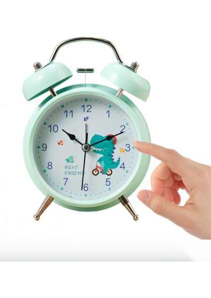 Öğrenciler, Çocuklar ve Yetişkinler Için 4 Inç Metal Parlak Sevimli Alarm Saati Sessiz Alarm Saati (Yeşil) (Yurt Dışından) fiyatları