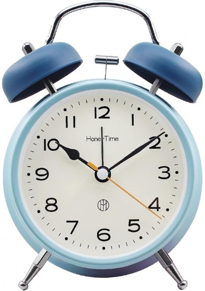Ikiz Zil Çalar Saat, Retro Ikiz Zil Süper Yüksek Alarm Saati, Pille Çalışan, Ağır Uyuyanlar Için Süper Yüksek Sesli Alarm Saati, Arkadan Aydınlatmalı Başucu ile Pille Çalışan (Açık (Yurt Dışından)