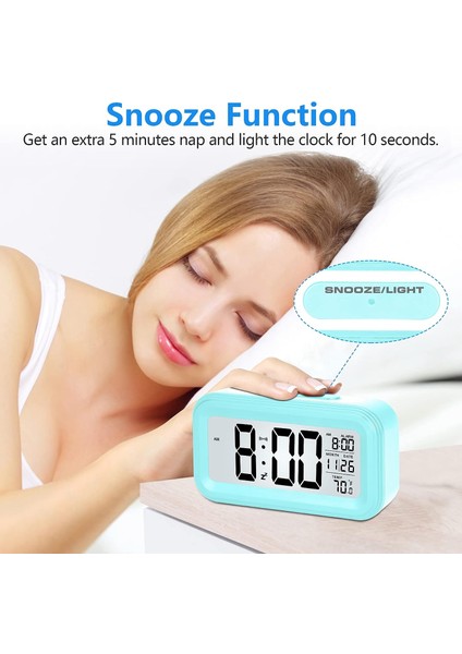 Erkek Çocuklar Için Çalar Saat, Çocuklar Için Dijital Çalar Saat, Geniş Ekranlı Yükseltilmiş LCD Çalar Saatler, Akıllı Gece Lambası, 12/24 Saat, Iç Mekan Sıcaklığı, Yatak Odası Sey (Yurt Dışından) fırsatları