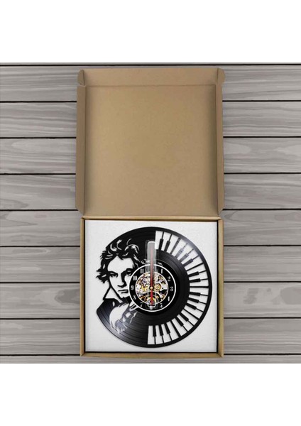 Müzik Vinil Plak Duvar Saati - Piyano Prensi, Anahtar Desenli LED Işık Duvar Saati - Vinil Saat - Oturma Odası Duvar Dekoru - Müzik Aşığı Için Benzersiz Hediyeler (Yurt Dışından)