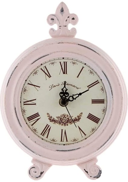 Masa Saati ?ngilizce Ah?ap Saat Retro Pembe Masa Saati Cafe Süs Sanat Koleksiyonu Ev Masas? Ofis Ekran? Ev Masaüstü Pembe (Yurt Dışından)