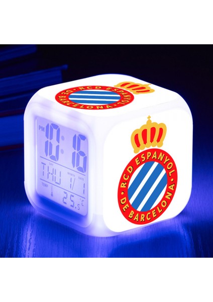 LED Elektronik Alarm Saati, Renkli Kare Alarm Saati, 3 Taraflı Renkli Desen Saati (Yurt Dışından)