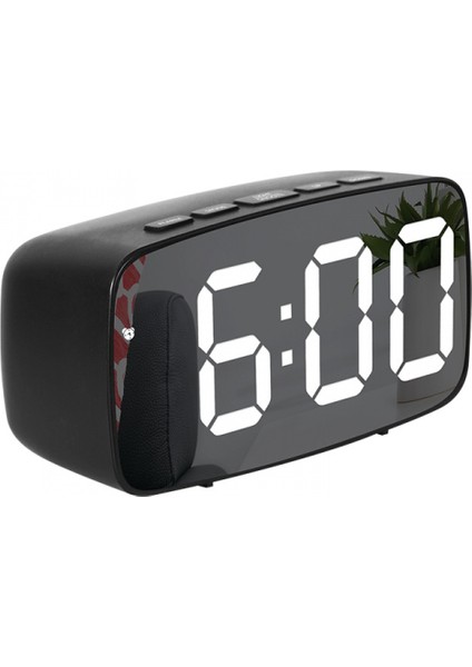LED Dijital Çalar Saat - Basit Kullanım - Büyük Sayıları Görmek Kolay, Dahili Gece Işığı, Ses Kontrolü, Parlak Beyaz Rakam Ekranı (Yurt Dışından)