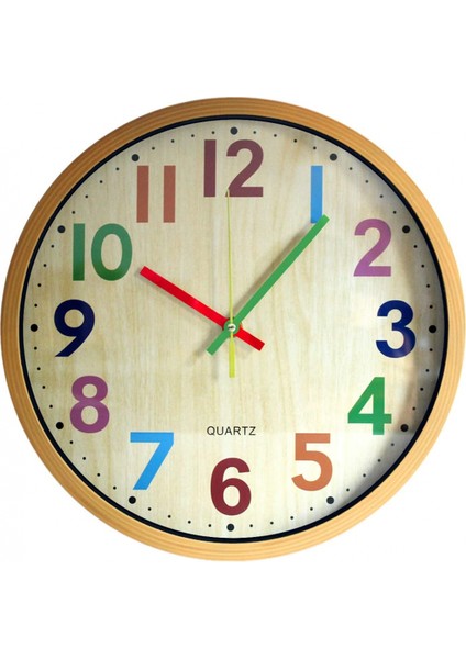 Duvar Saati, 12 Inç Okunması Kolay Sessiz Geçmeyen Renkli Pille Çalışan Saat, Yatak Odası, Oturma Odası, Mutfak, Ofis, Okul Sınıfı Için (Yurt Dışından)