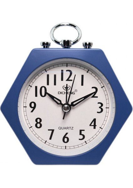 Alarm Altıgen Masa Masa Saati Sizi Uyandırır Sessiz Çalışma Yatak Odası Ofis Için Mükemmel --- Mavi (Yurt Dışından)