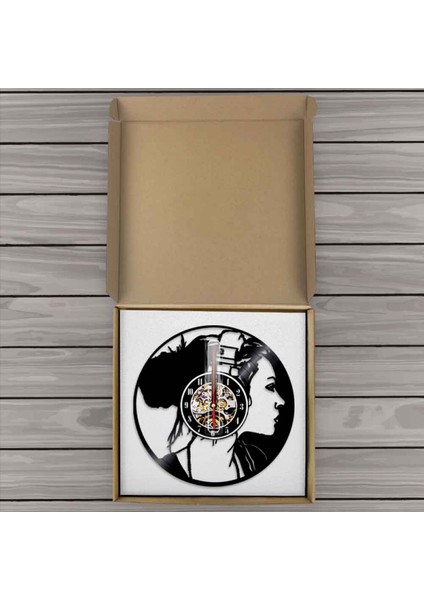 Müzik Vinil Plak Duvar Saati - Müzik Kız Serisi LED Işık Duvar Saati - Vinil Saat - Oturma Odası Duvar Dekoru - Müzik Aşığı Için Benzersiz Hediyeler (Yurt Dışından) modelleri