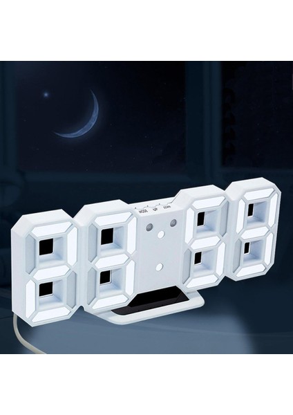 Elektronik LED Dijital Çalar Saat [yükseltme Sürümü], Saat LED Parlaklığını Geceleri Otomatik Olarak Ayarlayabilir (Beyaz / Beyaz) (Yurt Dışından) indirimleri