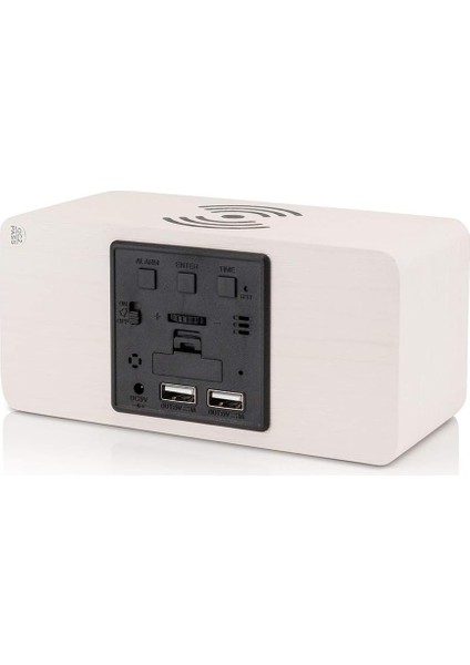 Qi Kablosuz Şarj Pedli Ahşap Çalar Saat iPhone Samsung Ahşap LED Dijital Saat Ses Kontrol Fonksiyonu, Zaman Tarihi, Yatak Odası Ofis Ev Için Sıcaklık Göstergesi - Beyaz (Yurt Dışından) fiyatları