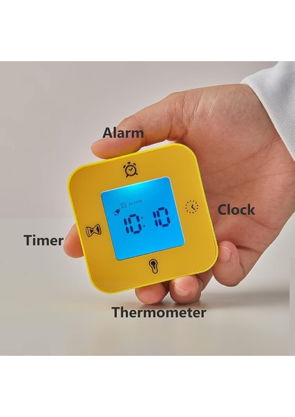 Saat/termometre/alarm/zamanlayıcı, 4 Fonksiyonlu Masa Saati (Sarı) (Yurt Dışından) fiyatları