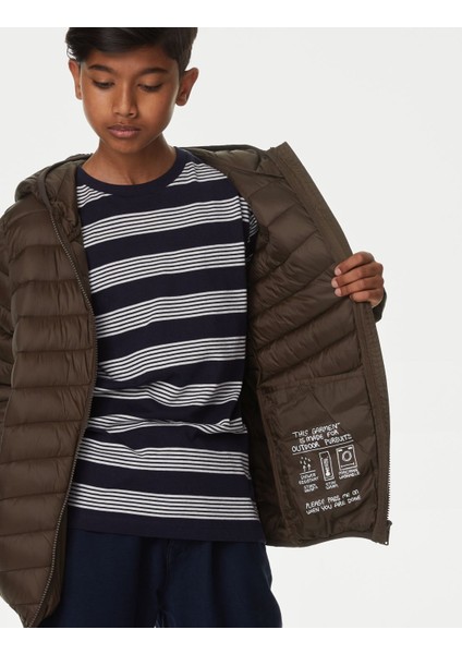 Marks & Spencer Stormwear™ Kapüşonlu Puffer Şişme Mont