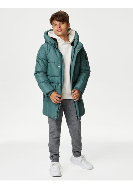 Marks & Spencer Stormwear™ Kapüşonlu Puffer Şişme Mont