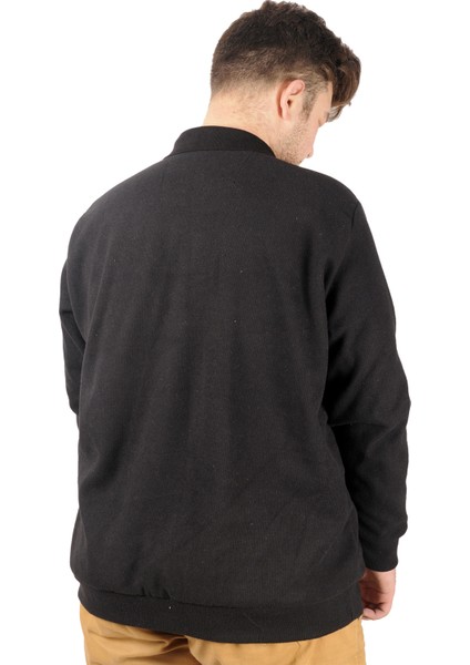 Erkek Sweat Polo Recycle Selanik Affiliation B20418 Siyah