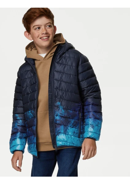 Marks & Spencer Stormwear™ Kapüşonlu Puffer Şişme Mont