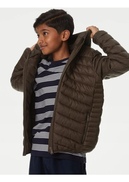 Marks & Spencer Stormwear™ Kapüşonlu Puffer Şişme Mont