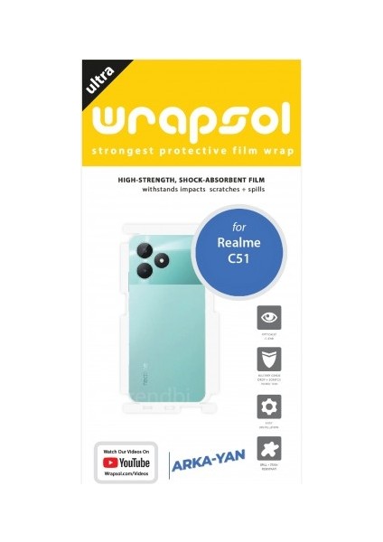 Realme C51 Arka ve Yan Koruyucu Poliüretan Film fiyatları