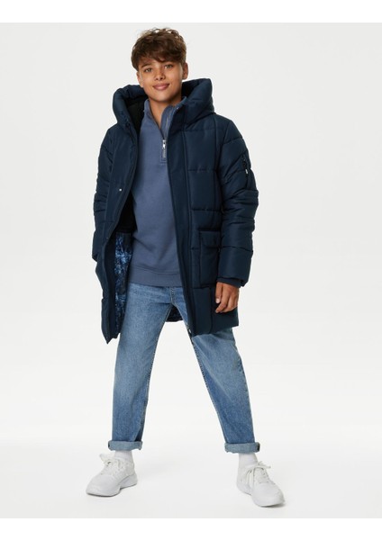 Marks & Spencer Stormwear™ Kapüşonlu Puffer Şişme Mont