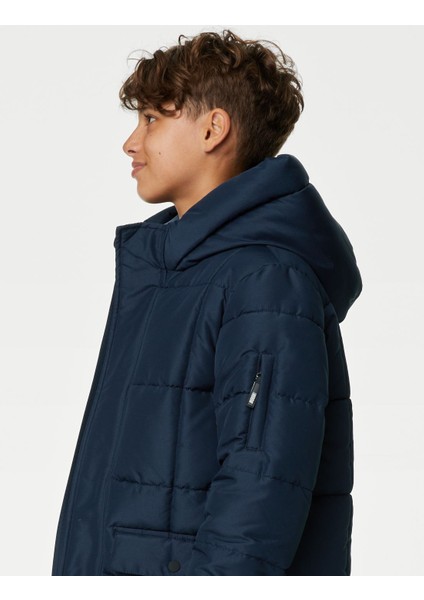 Marks & Spencer Stormwear™ Kapüşonlu Puffer Şişme Mont