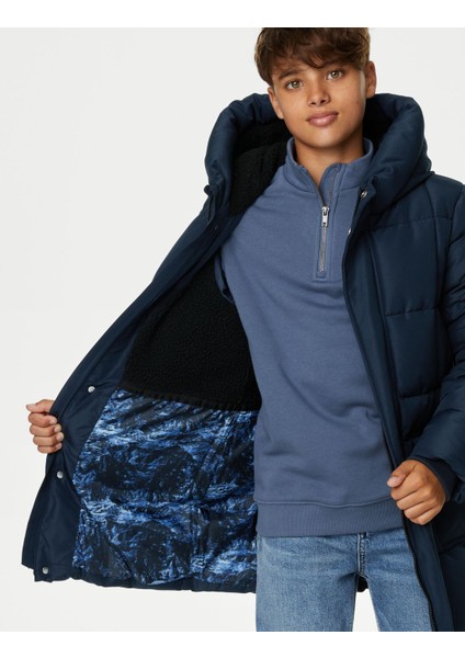 Marks & Spencer Stormwear™ Kapüşonlu Puffer Şişme Mont