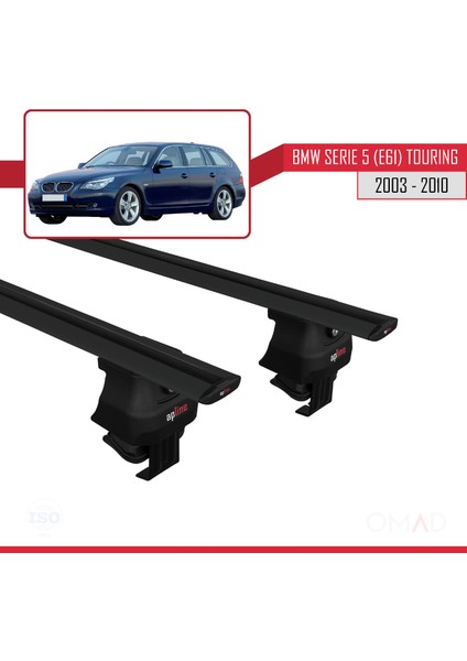 Bmw Serie 5 (E61) Touring 2003-2010 Arası ile Uyumlu Ace-4 Ara Atkı Tavan Barı Siyah modelleri