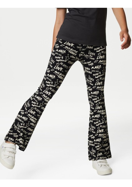 Marks & Spencer Flared Fit Desenli Legging Tayt