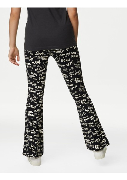 Marks & Spencer Flared Fit Desenli Legging Tayt