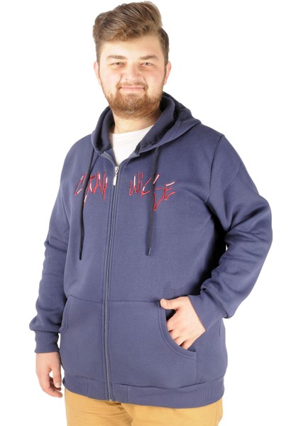 Erkek Sweat Kapşonlu Stay Wise 21518 Indigo