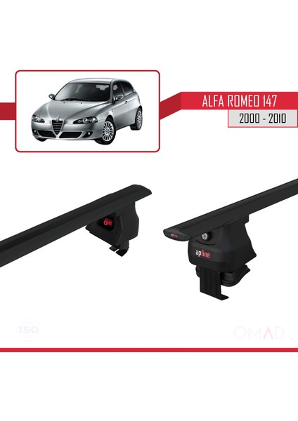Alfa Romeo 147 2000-2010 Arası ile Uyumlu Ace-4 Ara Atkı Tavan Barı Siyah fırsatları