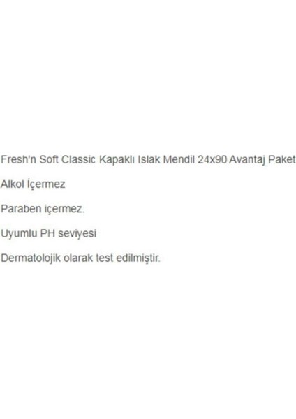 Fresh'n Soft Islak Havlu 90 Lı 24 Adet