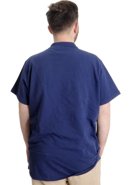 Mode Xl T-Shirt Polo Likralı Fermuarlı Yaka 21029 Indigo fırsatları