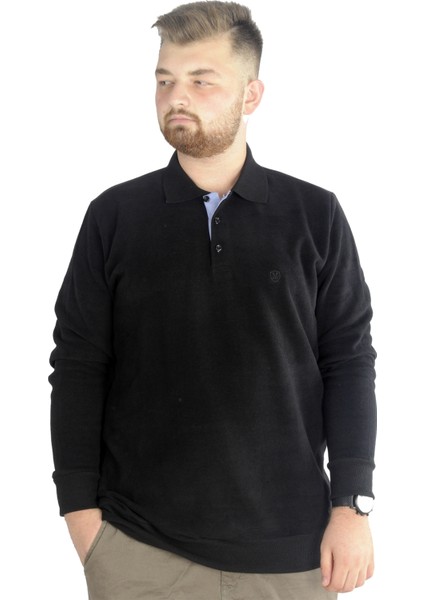 Erkek Sweatshirt Polo Vnz Selanik 20440 Siyah