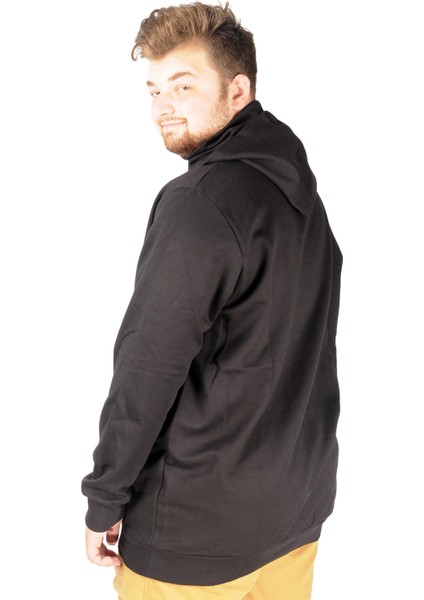 Büyük Beden Erkek Sweatshirt Arm Mask 21505 Siyah